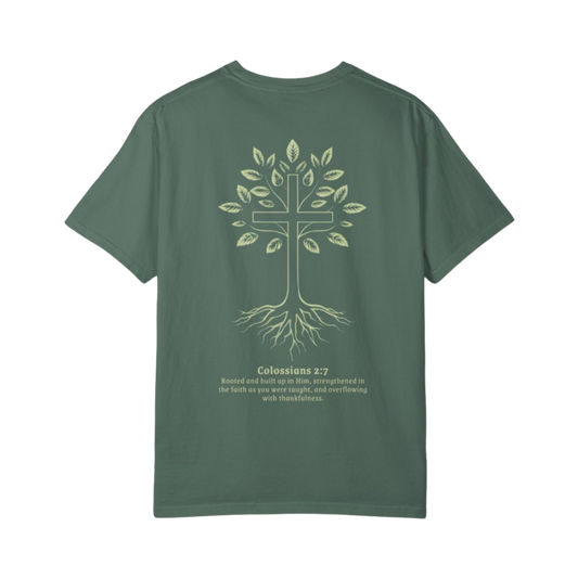 ROOTED IN CHRIST GRAPHIC TEE