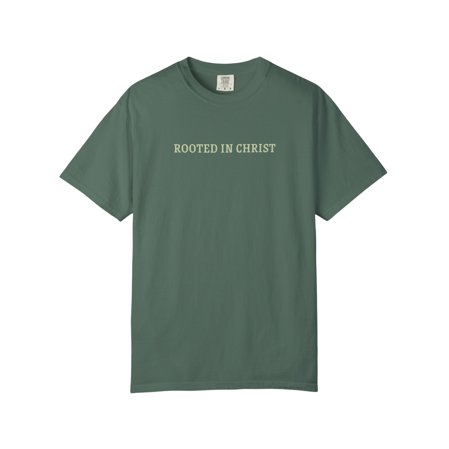 ROOTED IN CHRIST GRAPHIC TEE